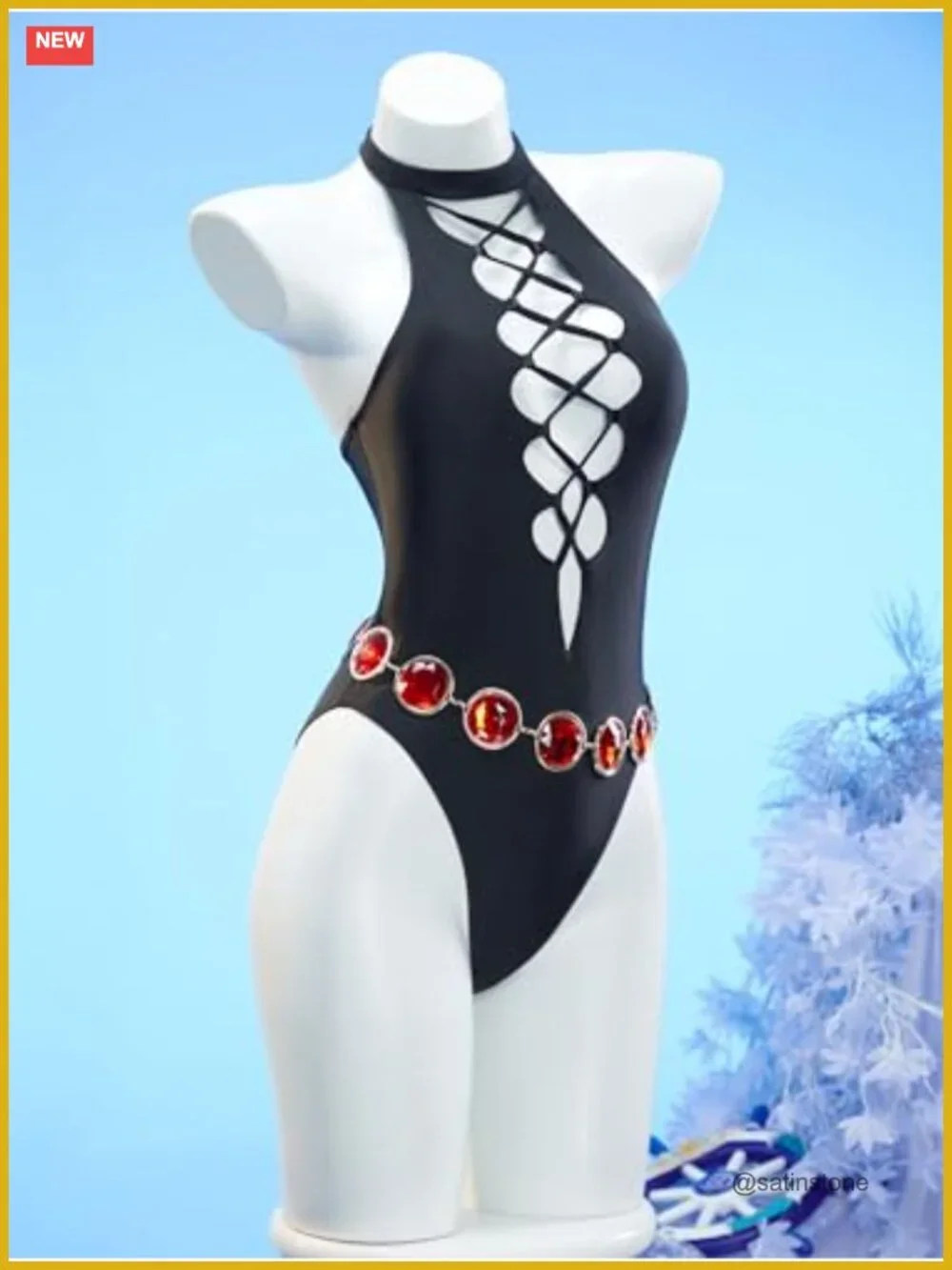 One Piece Swimsuit with Hooded Cape Cover Up Cosplay Bathing Suit